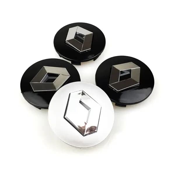Renault Senterkopper / Navkapsler – 4-pakning 60 mm Sølv black 60MM
