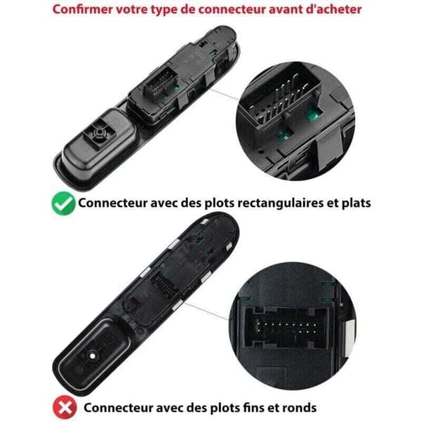 Vindusregulatorbryter foran venstre 6554.QC. Vindusregulatorbryter for Peugeot 207 og Citroen C3.