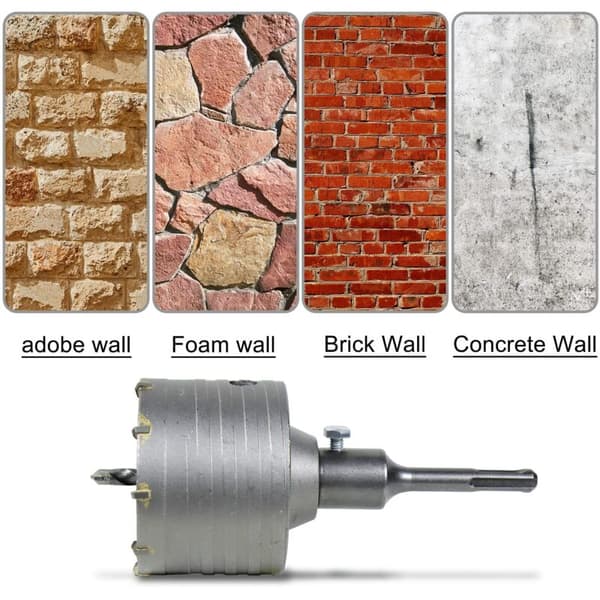 80 mm murkerneborebit, betonkerneborebit, 8x110 mm borebit med SDS plus adapter til murværk og beton