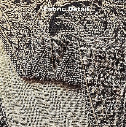 Pashmina-sjal med blommigt mosaikmönster.