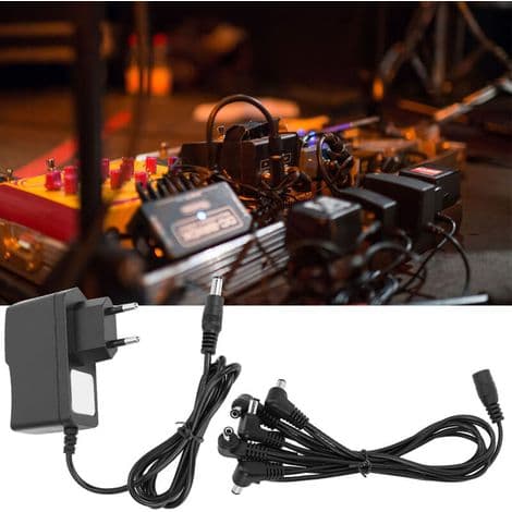 9V strømforsyning for profesjonelle gitar-effektpedaler 100-240V