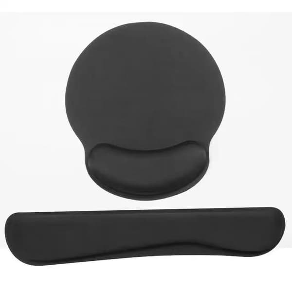Tastatur- og gelmusematte-sett, ergonomisk håndleddsstøtte, minneskum (S-01).