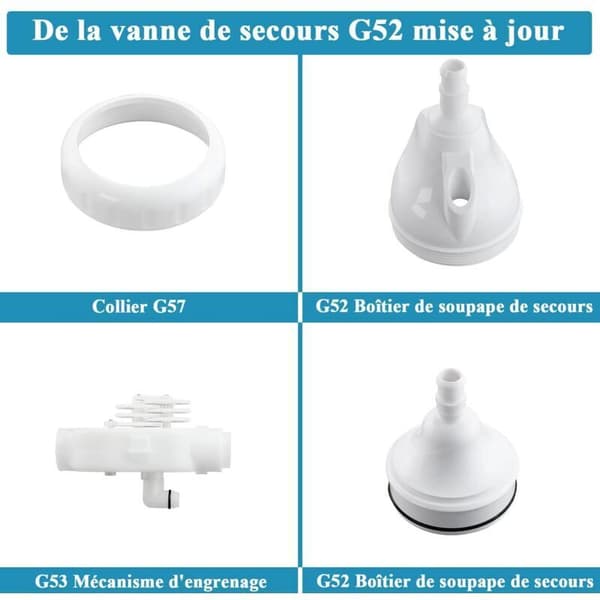 Nödbackventilbyte för Polaris 180, 280, 380, 480, 3900 och Zodiac G52