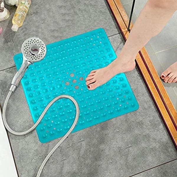 53X53PVC Halkfri Badrumsmatta - Transparent Grön