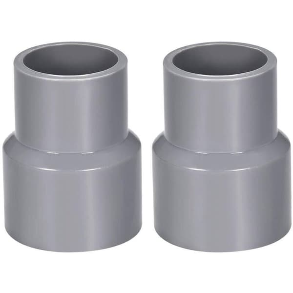 Beijiyi – 40 mm x 20 mm PVC-avloppskoppling – Grå rörförminskare – 2-pack – Slagtålig – Enkel liminstallation