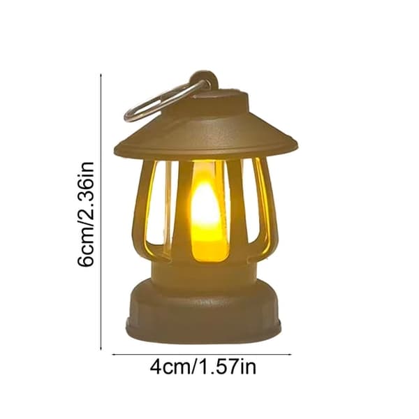 Mini LED retro ljuslampa, vattentät krok, julcamping vandringsdekor.