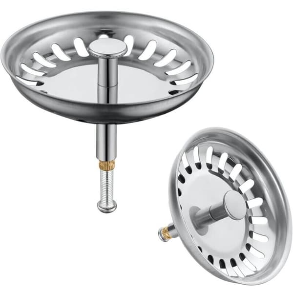79 mm diskbänksil. Diskbänkspropp i rostfritt stål. 2-pack. Anti-igensättningssil.
