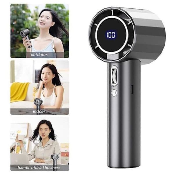 Bærbar højhastighedsventilator. USB genopladelig. Ideel til camping og udendørs rejser.