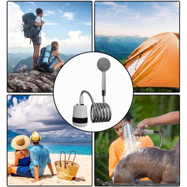 Dusjhode – Kompakt USB oppladbart dusjhode for: rengjøring av kjæledyr, reise, camping