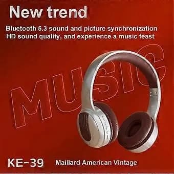 Trådløse Bluetooth-hodetelefoner - Maillard Retro Musikk Langdistanse Hodetelefoner (Brun)