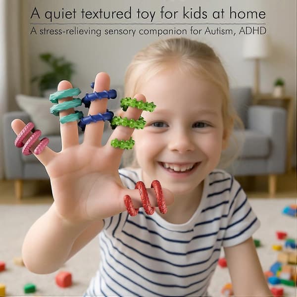Sensoriske Fidget Sticks (6 STK) Fleksibelt Drejelegetøj til Børn og Voksne | Stress- og Angstdæmpende for ADHD/Autism