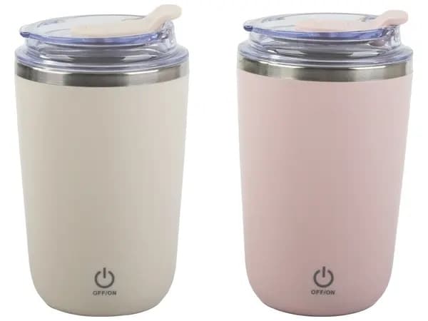 350 ml isolert krus – Selvrørende krus i rustfritt stål med USB-port