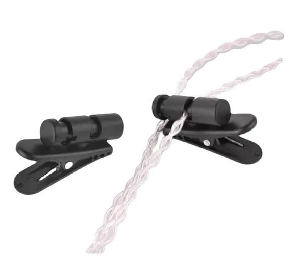 Øretelefonclips, 2 sorte øretelefonheadsets