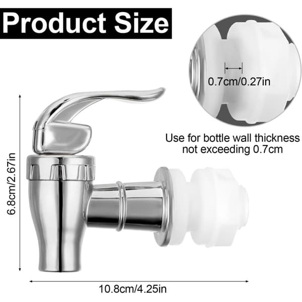 Beijiyi – 2-delt drikkedispenser – erstatningskran for varme og kalde drikker – 3 cm mutter – 2,7 cm pakning – enkel installasjon