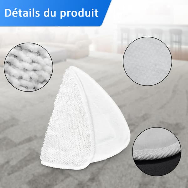 6-pak mikrofiber dampmoppe-refillpuder kompatible med Vileda dampmopper for høj absorptionskapacitet og genbrug