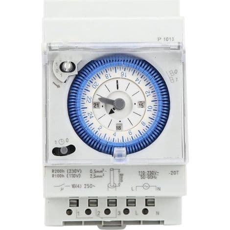 Mekanisk poolur 16A 250V Timer Pool Vandvarmer Ur 15 minutter 24 timer til hjemmet, køkkenet, udendørs belysning - DOU