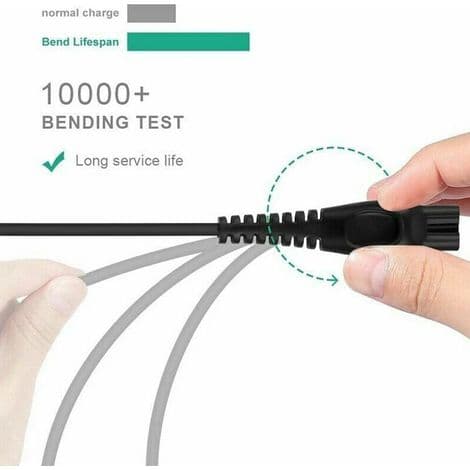 Sortt USB-opladerkabel til Philips OneBlade QP2630 barbermaskine og trimmer