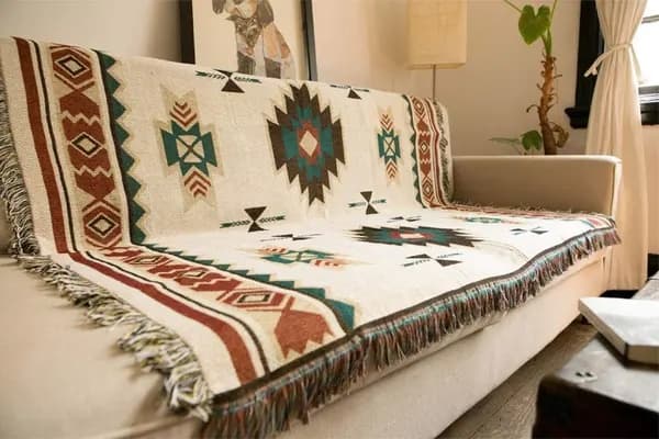 Aztec Navajo-teppe, bohemsk tribal geometrisk mønster