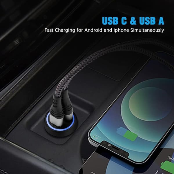PD&QC USB billader. Rask lading iPhone billader. Rask USB sigarettennerlader. Mini billader