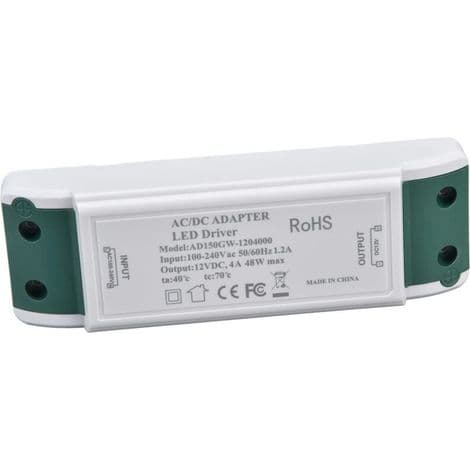 48W LED-driver DC 12V 4A Adapter Konverter LED-transformator Driver Konstantspændingsstrømforsyning