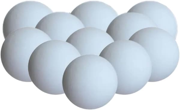 12-pack vita pingisbollar, 40 mm, hållbara hög kvalitet.