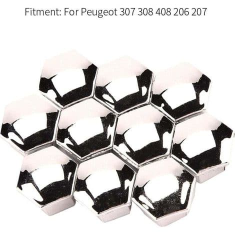 Sett med 20 hjulmutterdeksler til Peugeot 307 308 408 206 207
