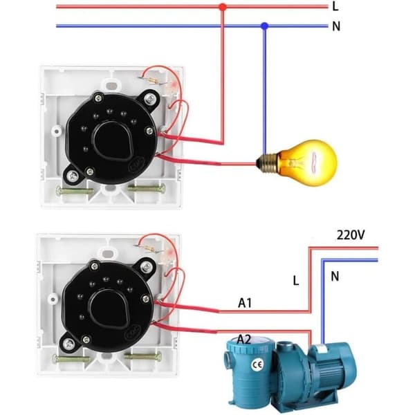 60-minutters timerkontakt. AC 220V 15A Intelligent mekanisk nedtællingstimerstik tidsafbryder 86 panel timer kontrolknap