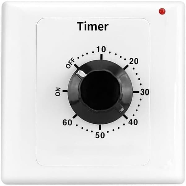 60-minutters timerkontakt. AC 220V 15A Intelligent mekanisk nedtællingstimerstik tidsafbryder 86 panel timer kontrolknap
