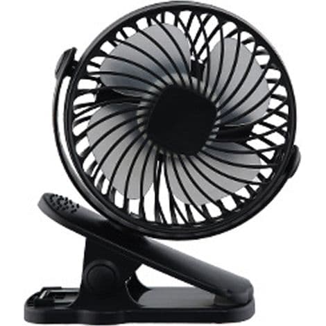 6 tommer klemmeventilator. Lille, støjsvag USB-ventilator med 3 hastigheder og kraftig luftstrøm