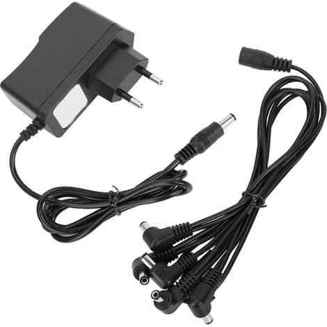 9V strømforsyning for profesjonelle gitar-effektpedaler 100-240V