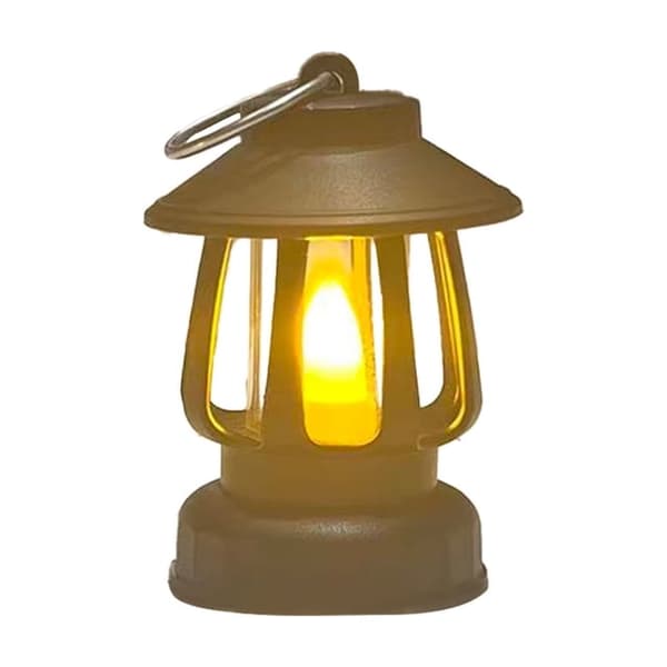 Mini LED retro ljuslampa, vattentät krok, julcamping vandringsdekor.
