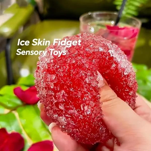 Klembar knirkende stressball; Mochi-stil sensorisk fidget-leke; dumpling-formet sensorisk klemmeleke for stresslindring.
