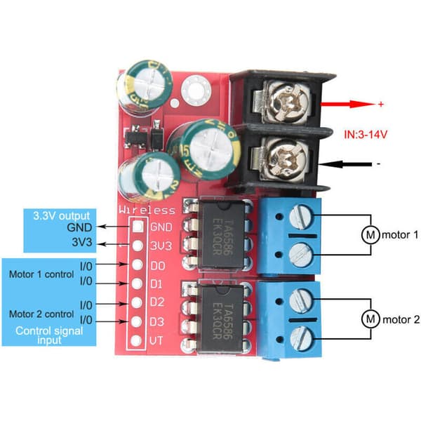 Switch Controller. DC Motor Controller. DC Motor Speed Controller 3-14V 5A PWM. Dual H-bridge module