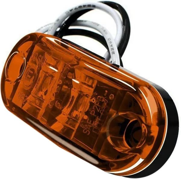 10 LED sidemarkeringslys, 12/24V LED positionslys, trailer sideadvarselslys, gule, velegnet til lastbiler, autocampere og campingvogne.