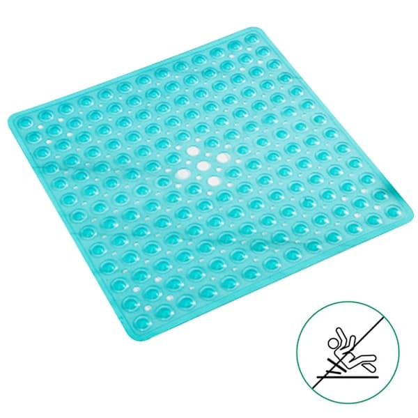 53X53PVC Halkfri Badrumsmatta - Transparent Grön