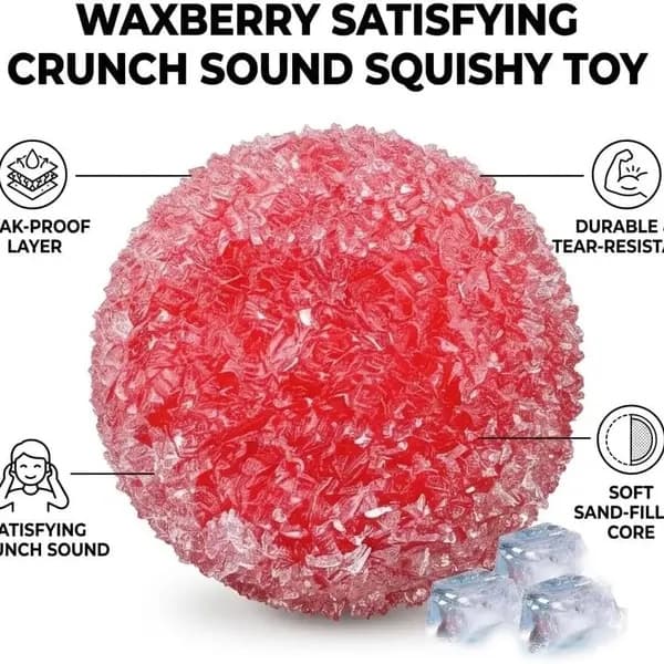 Klembar knirkende stressball; Mochi-stil sensorisk fidget-leke; dumpling-formet sensorisk klemmeleke for stresslindring.