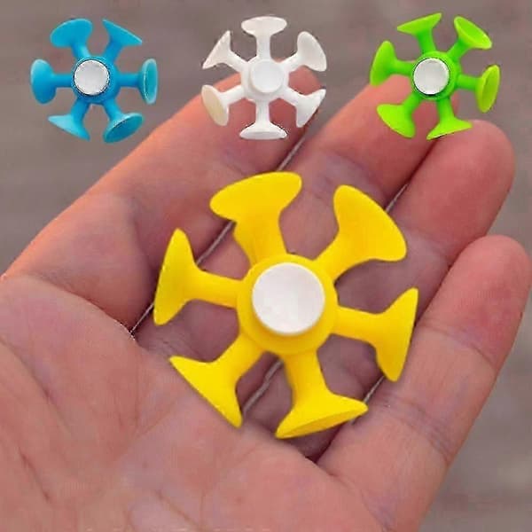 Fidget Spinner med sugekoppbase: Roterbar og deformasjonsbestandig – Ideell for stresslindring og som barneleke