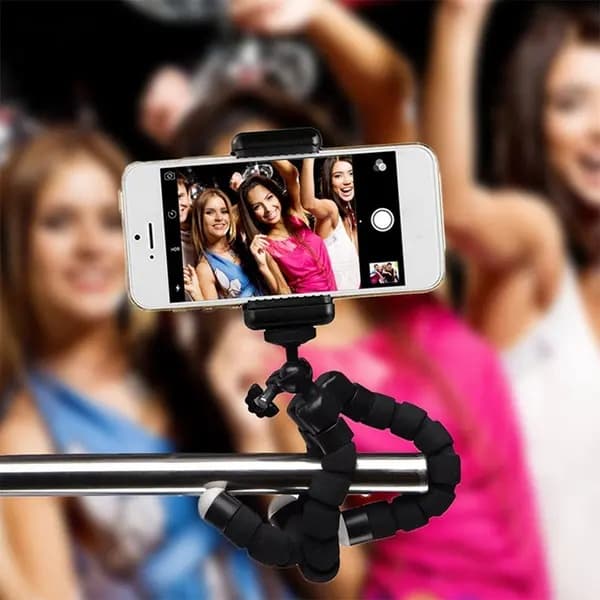 Sopp-blekksprut Mini Tripod med Bluetooth fjernutløser