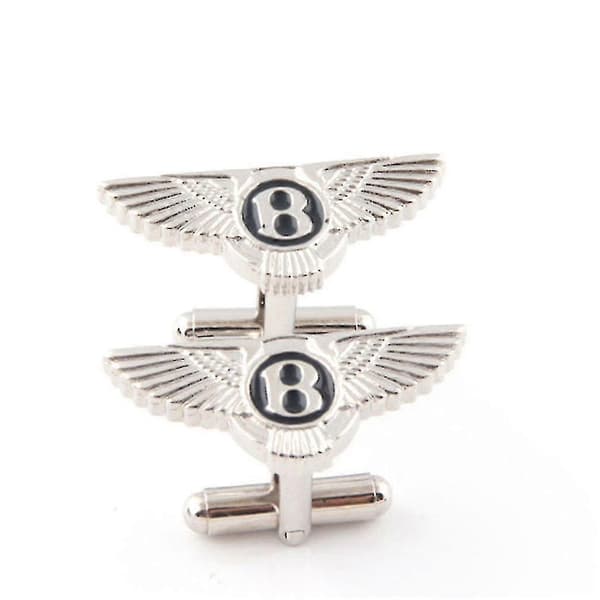 Exklusiva franska manschettknappar med billogotyp Bentley-logotyp manschettknappar för män Bröllopskläder Tillbehör