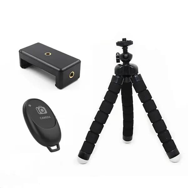 Sopp-blekksprut Mini Tripod med Bluetooth fjernutløser