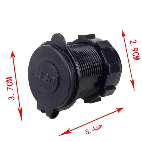 Innfelt dobbel USB-kontakt 12/24 Volt 2.1A 5 Volt for campingvogner, bobiler, biler, båter, lastebiler