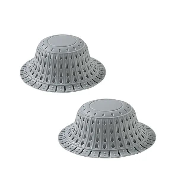 Badkarsavloppshårfångare, premium silikonduschhårfångare, 2-pack vikbara hårpluggar