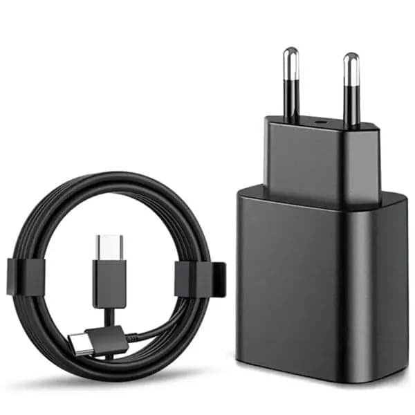 Samsung 45W hurtigoplader (USB-C-port) + 1 m kabel (sort) – 3-pak