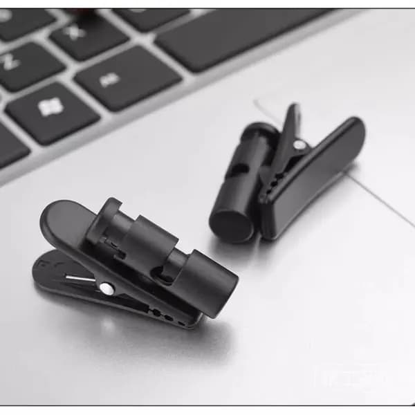 Øretelefonclips, 2 sorte øretelefonheadsets