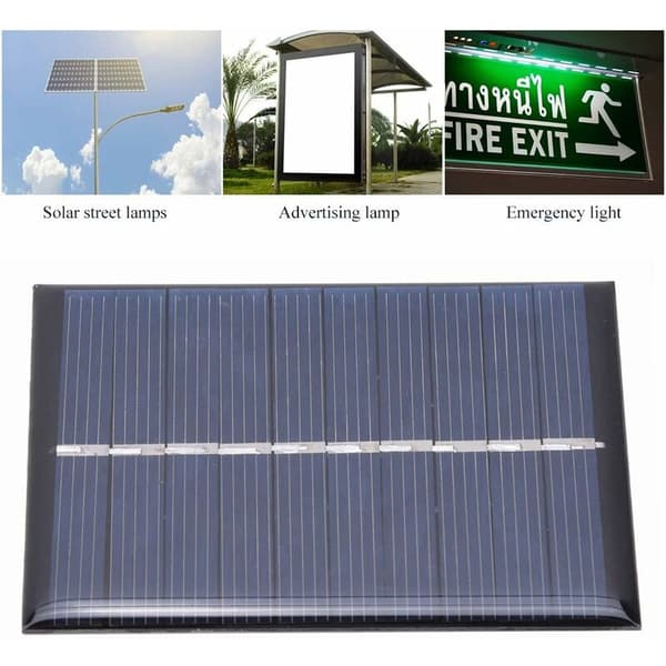 Keenso 2 stk solcellepanel. 0,6W 5V polykrystallinsk solcellemodul ladebrett for små elektriske enheter 80x55mm
