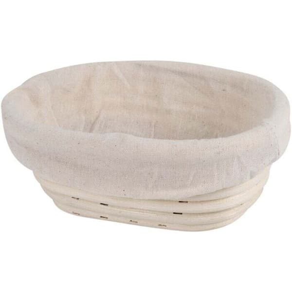 Oval Rattan Banneton Brødkurv til Bagning 17 x 12 x 6 cm