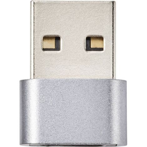 USB 2.0-adapter [1x USB 2.0 Type A-plugg - 1x USB-C®-kontakt] Aluminiumplugg C531082