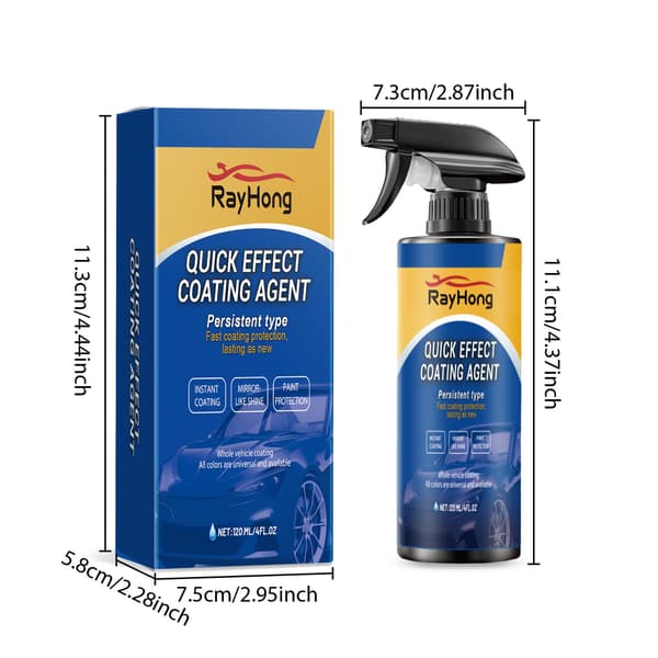 RayHong Quick Effect Bilbehandlingsspray 120ml Glans & Vattenavvisande vård 1 st