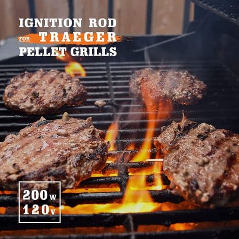 Udskiftningssæt til Hot Rod-tænder til de fleste Traeger og Pit Boss træpillegrill. 200W