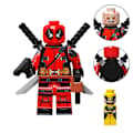 Deadpool minifigur byggesett, egnet for gutter og barn, påske-, Halloween- og julegave-samleobjekter, 8 stk/sett, Venom minifigurer.